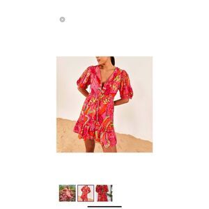 🍓 Farm Rio Fruit Brush Mini Dress – Size M